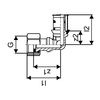 Uponor S-Press PLUS kolano z ruchomą nakr. 16-G1/2"SN