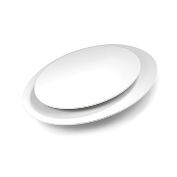 Osłona okrągła podwójna VASCO Ø 230 mm,  kolor RAL9016  z drobną strukturą