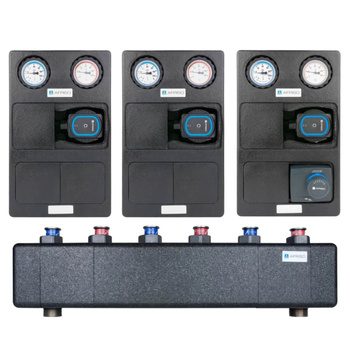 AFRISO Grupa pompowa APH KSV z rozdzielaczem 3 obiegi z mieszaczem/bez mieszacza ze sprzęgłem