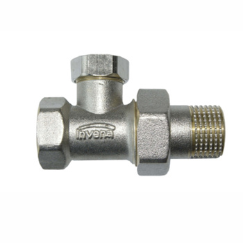 INVENA 1/2" 1,0MPa ZAWÓR GRZEJNIKOWY PROSTY POWROTNY ze śrubunkiem, do rur stalowych