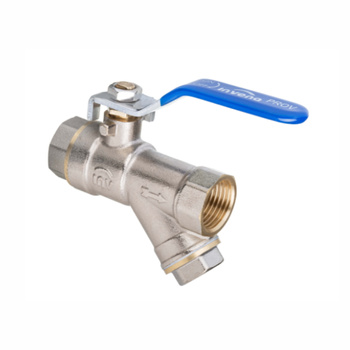 INVENA Zawór kulowy PROV 1" z filtrem skośnym