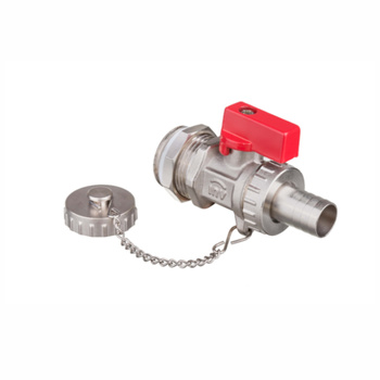 INVENA 3/4" 1,0 MPa ZAWÓR KULOWY SPUSTOWY z końcówką na wąż, z zaślepką 3/4", gwint zewn.