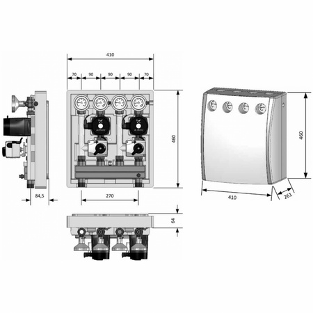 FLAMCO GRUPA POMPOWA MEIFLOW COMBI UK/MK (GRUNDFOS UPM3 HYBRID 15-70)