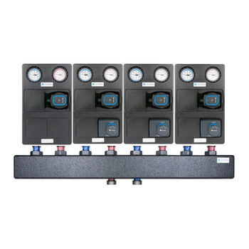 AFRISO Zestaw czterech grup pompowych PrimoTherm K 4 obiegi + rozdzielacz KSV bez mieszacza/z mieszaczem bez sprzęgła