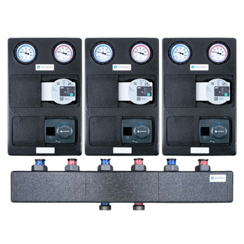 AFRISO Grupa pompowa z pompą WILO 25/6 3 obiegi z mieszaczem bez sprzęgła siłownik ACT 343