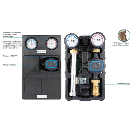 AFRISO Zestaw dwóch grup pompowych PrimoTherm 2 obiegi z mieszaczem bez sprzęgła
