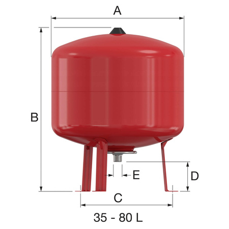 Flamco Naczynie przeponowe Baseflex  C.O. 50L/1.5 bar