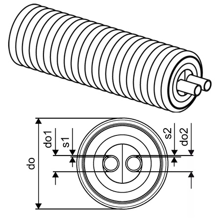 Rura preizolowana Uponor Ecoflex Thermo rura Twin 2x32x2,9 /175