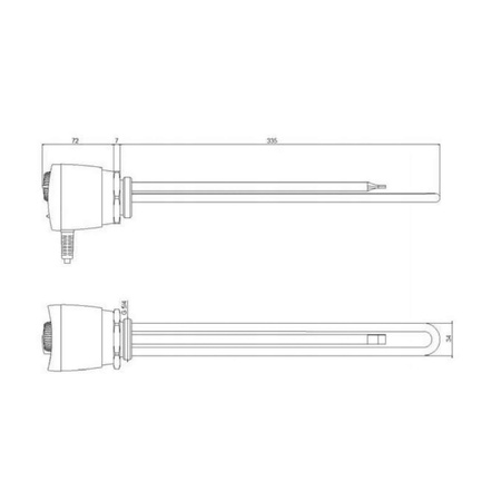 Eliko Grzałka do Bojlera z Termostatem, 1400W, 5/4"