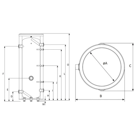 Zbiornik Buforowy NIBE UKV 20-220 220 l 