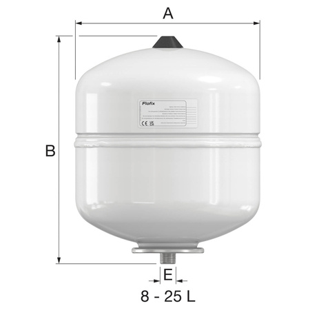FLAMCO Naczynie wzbiorcze przeponowe do CWU FLOFIX 25L/4 bar