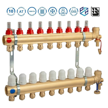 PERFEXIM rozdzielacz PHA-107/Z na 9 obwodów