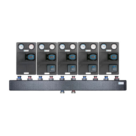 AFRISO Zestaw pieciu grup pompowych PrimoTherm 5 biegów z rozdzielaczem bez sprzęgła