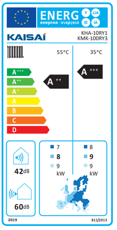 KAISAI Pompa ciepła SPLIT Arctic 10 kW z jednostką wewnętrzną CWU 240L