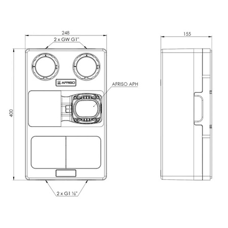 AFRISO Zestaw dwóch grup pompowych PrimoTherm 2 obiegi z mieszaczem bez sprzęgła