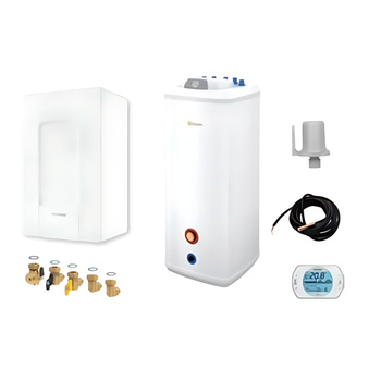 BERETTA Kocioł kondensacyjny jednofunkcyjny EXCLUSIVE X 25 R + zasobnik KWADRO TOP 120 + CONNECT AT–BT LE