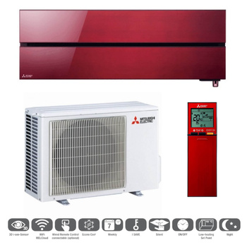 Zestaw klimatyzacji MITSUBISHI DIAMOND R32 3,5kW Ruby Red