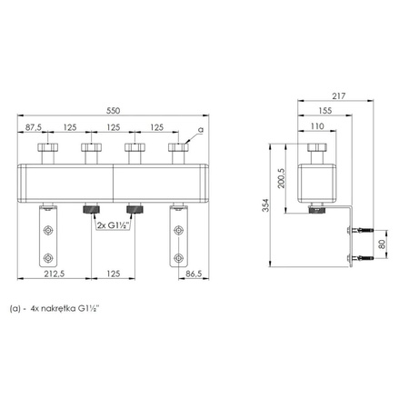AFRISO Zestaw dwóch grup pompowych PrimoTherm 2 obiegi z mieszaczem bez sprzęgła
