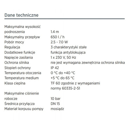 Pompa cyrkulacyjna go.future Z Z 15 1/2" IG - WITA