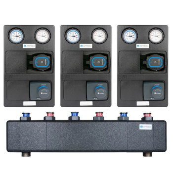 AFRISO Grupa pompowa APH KSV z rozdzielaczem na 3 obiegi, pompy z mieszaczem, sprzęgło