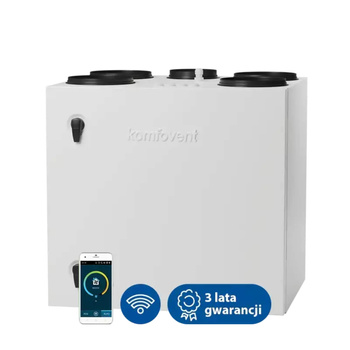 Centrala wentylacyjna Komfovent Domekt R 400 V rekuperator prawostronny z sorpcyjno-entalpicznym wymiennikiem ciepła