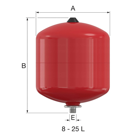 Flamco Naczynie przeponowe Baseflex  C.O. 25L/1.5 bar