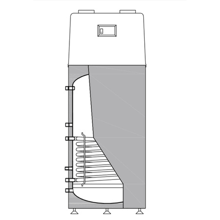 GALMET Pompa ciepła do c.w.u. powietrze-woda Basic (270 z 1 węż. spir.) v4 