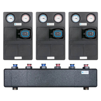 AFRISO Grupa pompowa APH KSV z rozdzielaczem 3 obiegi ze sprzęgłem bez mieszacza