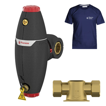 Separator powietrza i zanieczyszczeń Flamco XStream Vent-Clean G 1" F DN25 + koszulka