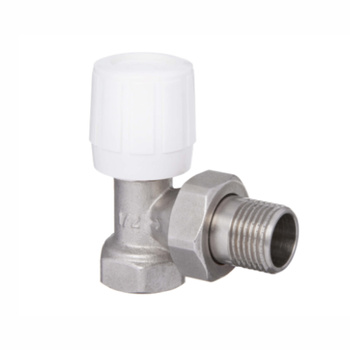 INVENA 1/2" 1,0MPa ZAWÓR GRZEJNIKOWY INVENA KĄTOWY ze śrubunkiem, do rur stalowych