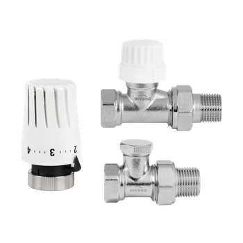 INVENA Komplet termostatyczny prosty mini 2 PROV 1/2" 1,0 MPa 