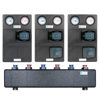 AFRISO Grupa pompowa APH KSV z rozdzielaczem ze sprzęgłem 3 obiegi z mieszaczem/bez mieszacza