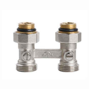 INVENA DWURUROWY BLOK KURKÓW PROSTY ZE ZŁĄCZKAMI