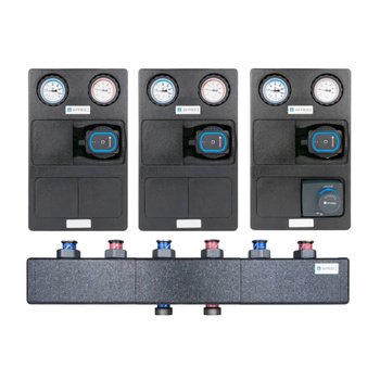 AFRISO Grupa pompowa APH KSV 3 obiegi z rozdzielaczem z mieszaczem/bez mieszacza bez sprzegła