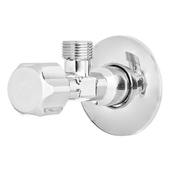 INVENA Zawór grzybkowy kątowy czerpalny do dolnopłuka 1/2''x1/2'' chrom