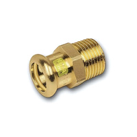 SANHA Press Nypel przejściowy 22 x 1/2 PxGZ mosiądz GAZ