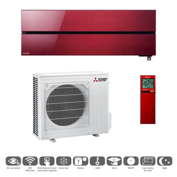 Zestaw klimatyzacji MITSUBISHI DIAMOND R32 5,0kW Ruby Red