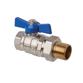 INVENA Zawór kulowy motylkowy ze śrubunkiem 3/4" 3,0 Mpa GW/GZ 