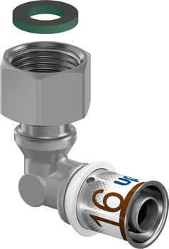 Uponor S-Press PLUS kolano z ruchomą nakr. 16-G3/8"SN