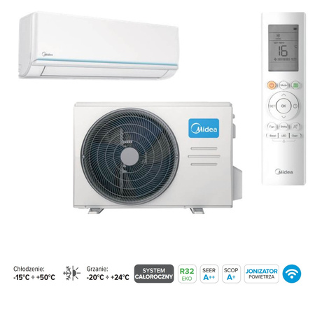 Zestaw klimatyzacji MIDEA Blanc Pro o mocy 2,6kW